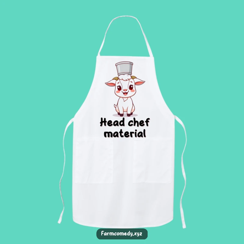 Funny Goat Balancing Bucket Apron: Hilarious Farm Animal Cooking & Baking Gift