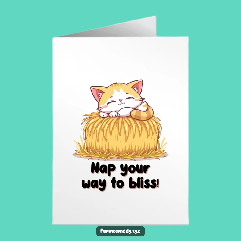 Funny Free Printable Cat Birthday Card: Napping Sunbeam Downloadable Gift!