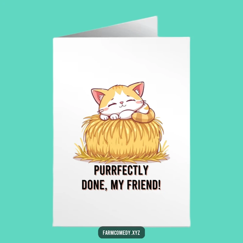 Free Printable Cat Congrats Card: Sunbeam Napper Downloadable Relaxation!