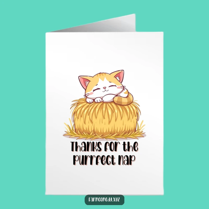 Funny Free Printable Cat Thank You Card: Sunbeam Napper Downloadable Thanks!